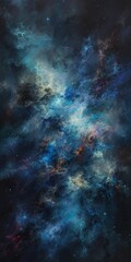 Obraz na płótnie Canvas orion constellation mostly blue space filled lots purple clouds nebula highly awe inspiring forecasted sky quasar, generative ai