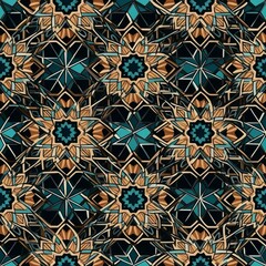 Seamless Arabic Pattern Background Oriental Islamic Ornament