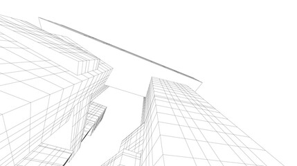 Fototapeta premium sketch of building