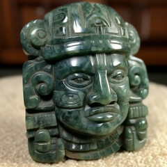 guatemala aztec jadeite carving IA generativa