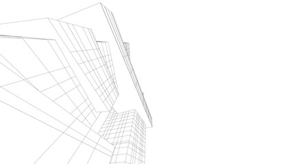 Abstract modern architecture vector illustration