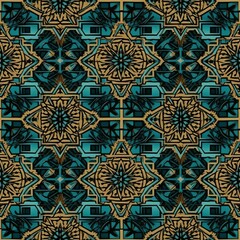 Seamless Arabic Pattern Background Oriental Islamic Ornament