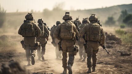 Fototapeta premium Soldiers Generative AI