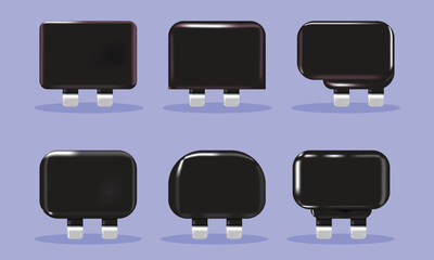 3D icon set for mobile charger which is very nice