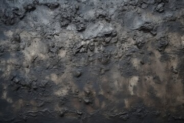 dirty black wall with grime and stains. Generative AI