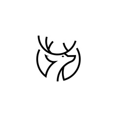 deer logo design template
