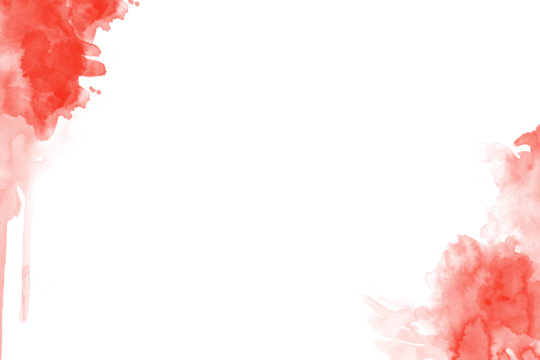 Abstract Red Watercolor Splashes Background