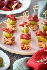 Garlic Tofu banderillas