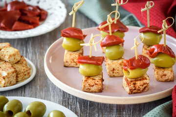 Garlic Tofu banderillas