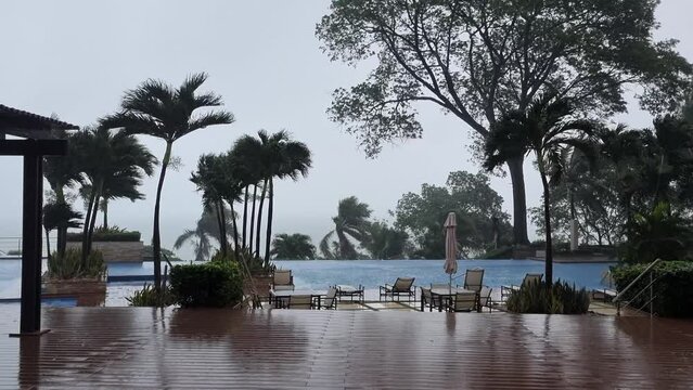 Un fuerte temporal  tropical en panama