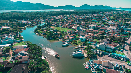 Paisagem Ilha Tropical Lagoa Conceição Florianópolis Floripa Santa Catarina Lago Mar Oceano...