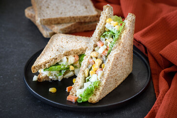Vegetables Salad sandwich