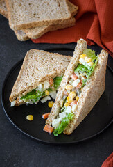 Vegetables Salad sandwich