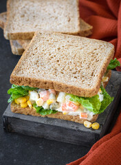 Vegetables Salad sandwich