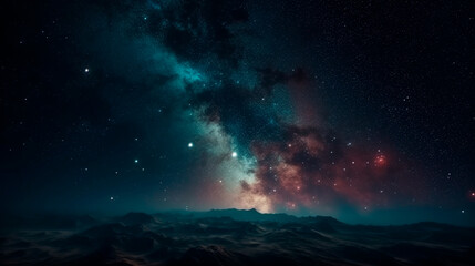 Obraz na płótnie Canvas Star field in high quality; vivid night sky. Space nebula and galaxies. Background of the astronomy notion. Generative AI