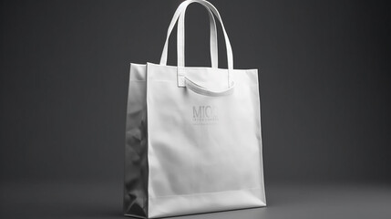 White eco bag mockup. Blank Shopping sack. Generative AI