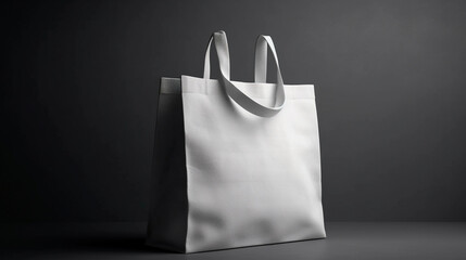 White eco bag mockup. Blank Shopping sack. Generative AI