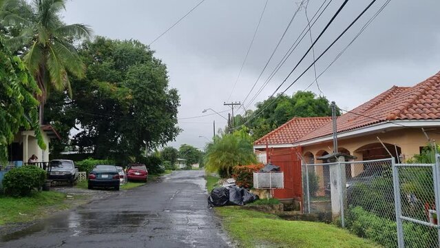 Caser&iacute;o pintoresco en las calles de boquete en panama