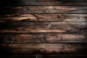 Fototapeta premium Natural Lighting on Dark Horizontal Wooden Texture A Three-Dimensional Wood Texture, Wood Background, and Modern Wooden Facing Background for Design and Photography