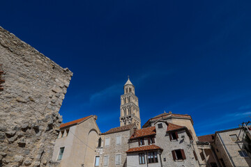 Fototapeta na wymiar Cathedral of St. Domniusa in the downtown of Split town, Dalmatia, Croatia