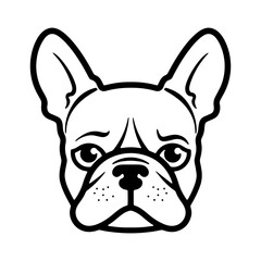 illustration of a french bulldog. dog sticker. dog vector dog vector illustration. dog icon