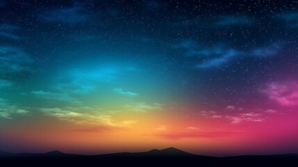 Fototapeta premium Fantasy sky gradation background material, colorful and melhenic images of the universe. AI generative
