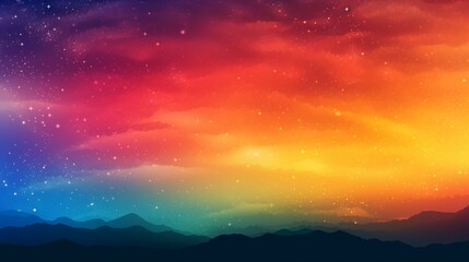 Fototapeta premium Fantasy sky gradation background material, colorful and melhenic images of the universe. AI generative