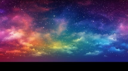 Fantasy sky gradation background material, colorful and melhenic images of the universe. AI generative