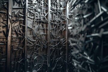 Innovative metal backdrop with a modern touch that portrays the future. Generative AI