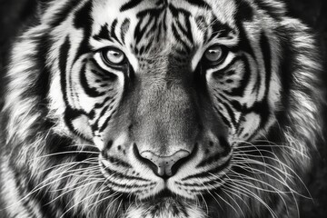 Beautiful animal style art pieces, Striking Tiger Portrait 