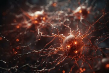 Immune response targeting nerve cells. Generative AI