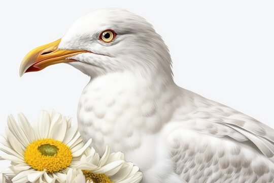 recommend clip art: Floral Seagull Sublimation Clipart