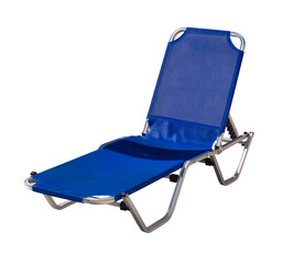 Blue chaise longue isolated