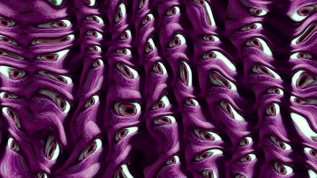 squid brain jello eyes slow morph, abstract animation