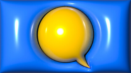 blue and yellow speech bubbles