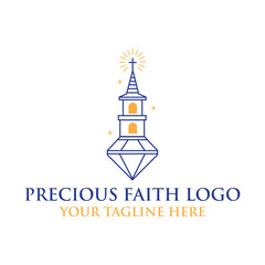 Abstract PRECIOUS FAITH logo design template