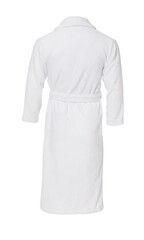 Soft clean terry bathrobe isolated on white, back view