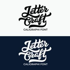 Abstract letter craft font logo design template