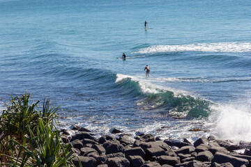Paddleboarders at Burleigh Beach