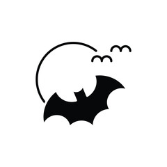 bat icon. solid icon.