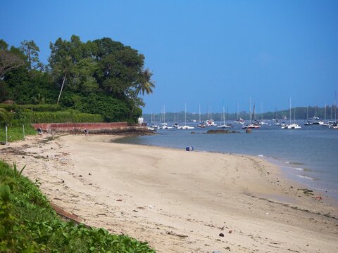 Sailing Boat At Changi Beach Park, Singapore