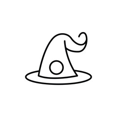 witch hat icon. outline icon.