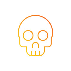 skull icon. gradient icon.