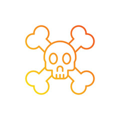 skull icon. gradient icon.