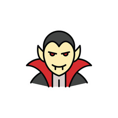 vampire icon. filled outline icon.