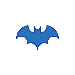 bat icon. blue icon.