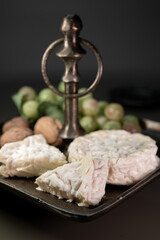 French cheeses collection, Saint-Félicien and saint-marcellin cow's milk cheese from Rhône-Alpes region of France