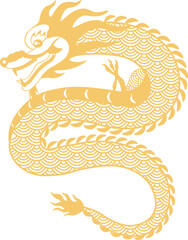 Happy chinese new year 2024 zodiac sign dragon - vector illustration