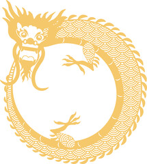 Happy chinese new year 2024 zodiac sign dragon - vector illustration