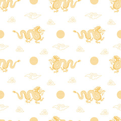 Chinese oriental seamless pattern illustration vector